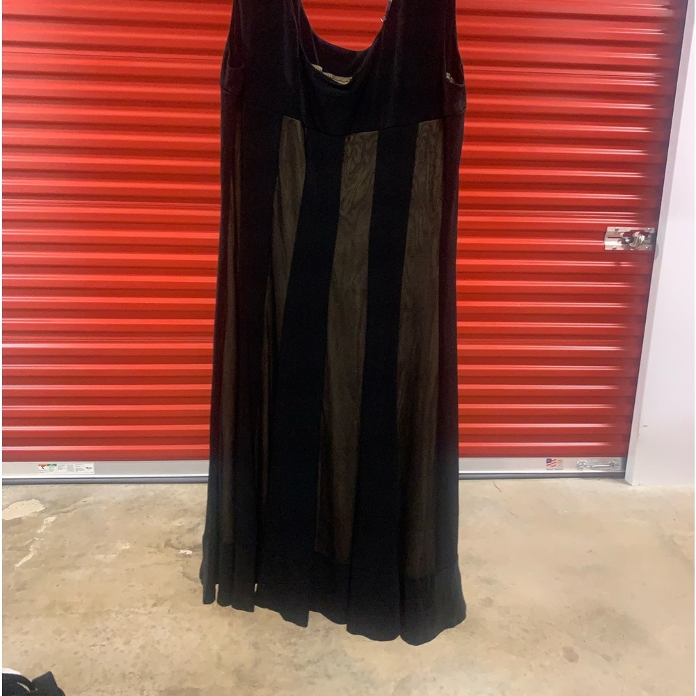 Connected Apparel, size 16, Black/Beige sheer Dress